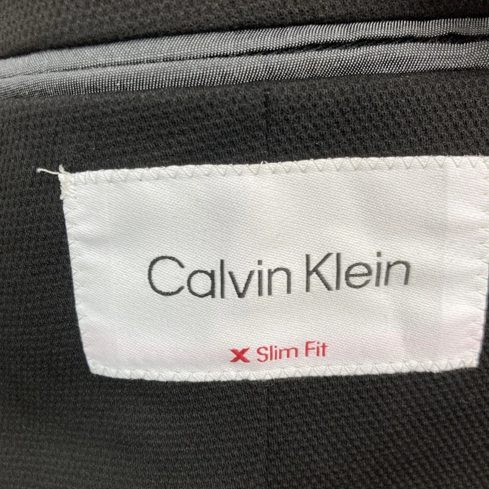 Calvin Klein Men's Black Slim-Fit Solid Knit Jacket Sport Coat Size 44R